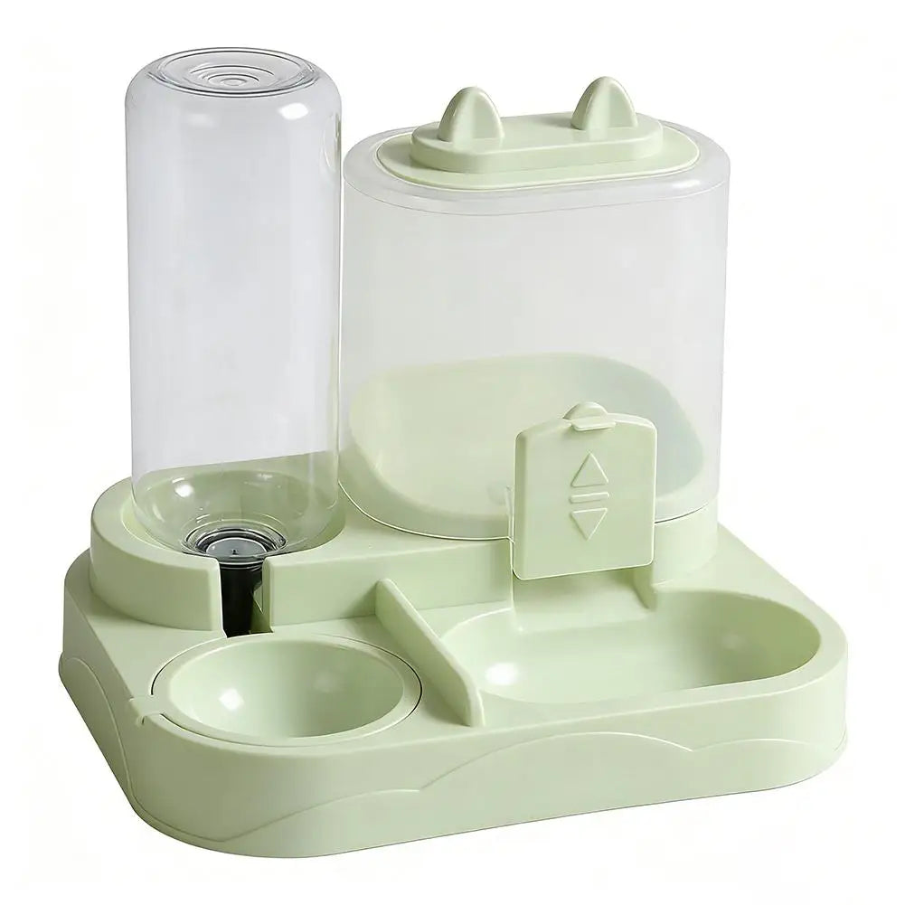 Small Dual Food Bowl All-in-One Automatic Water Dispenser