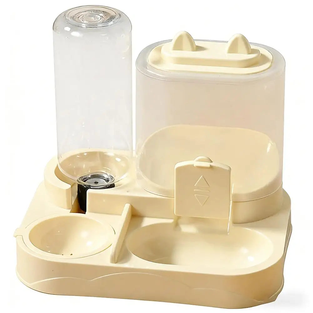 Small Dual Food Bowl All-in-One Automatic Water Dispenser