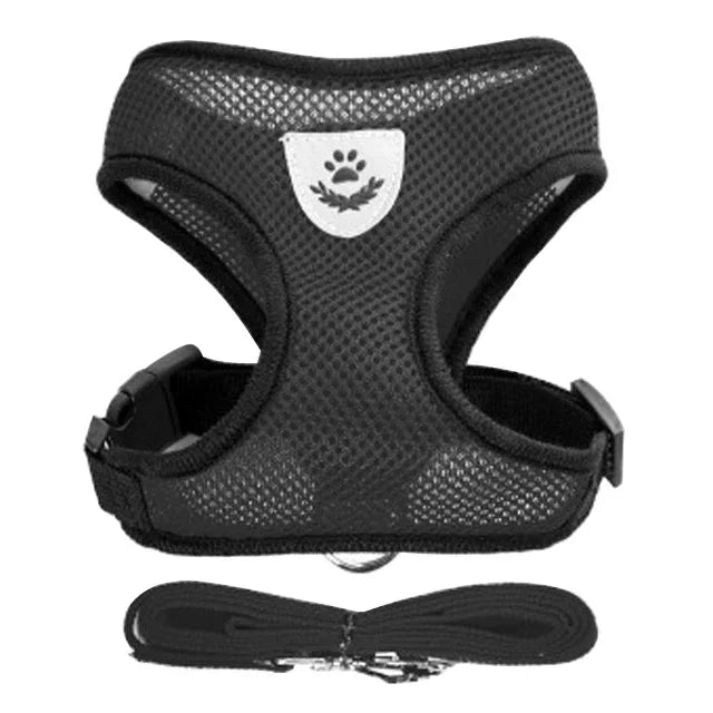 Adjustable Mesh Pet Harness with Leash