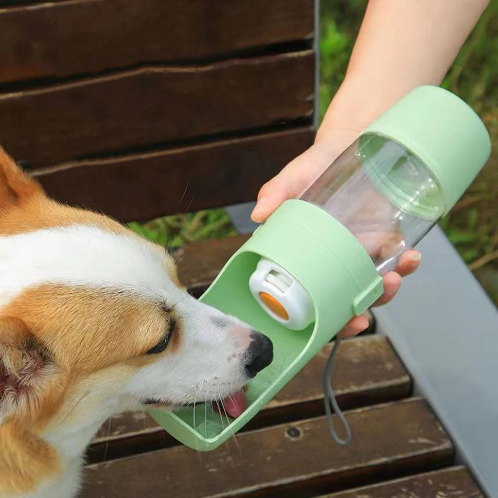 Portable Pet Water Bottle With Food Storage