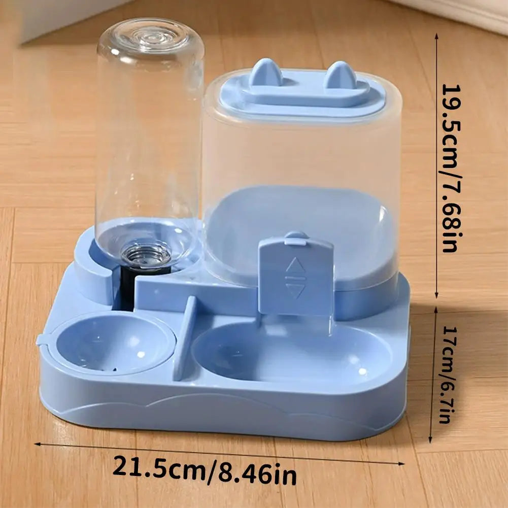 Small Dual Food Bowl All-in-One Automatic Water Dispenser