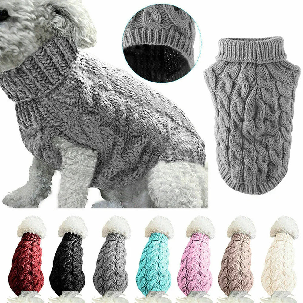 Autum Dog and Cat Turtleneck Sweater